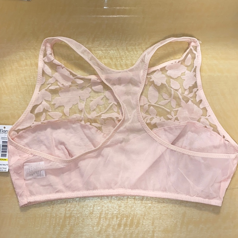Flora by Flora Nikrooz Lace Burnout Bralette NWT Size S,M - Picture 3 of 7
